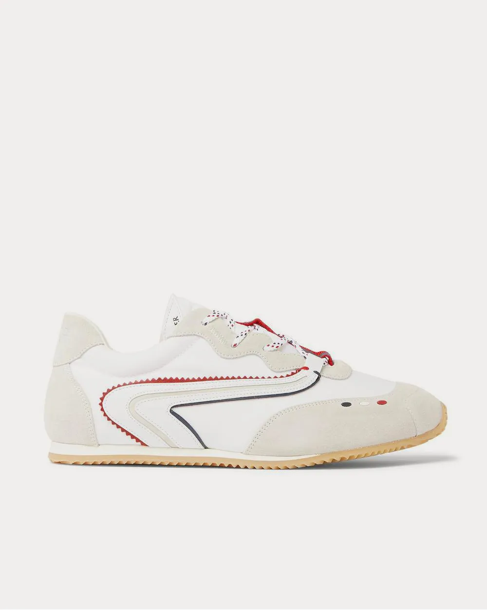 1952 Leather-Trimmed Canvas and Suede  White low top sneakers