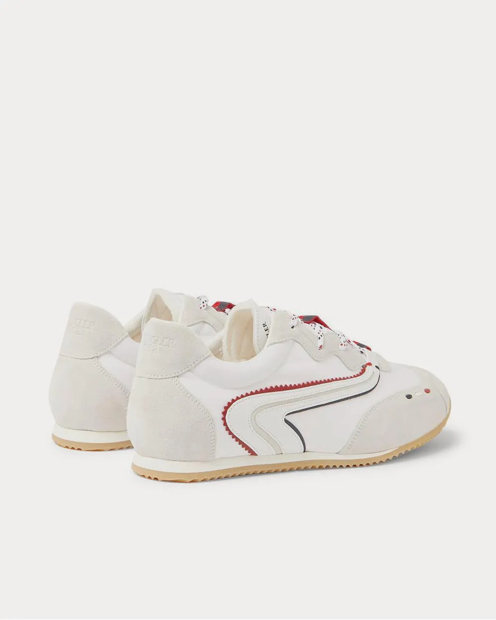 1952 Leather-Trimmed Canvas and Suede  White low top sneakers