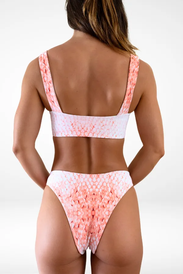 Active Bikini Top - Coral Scale