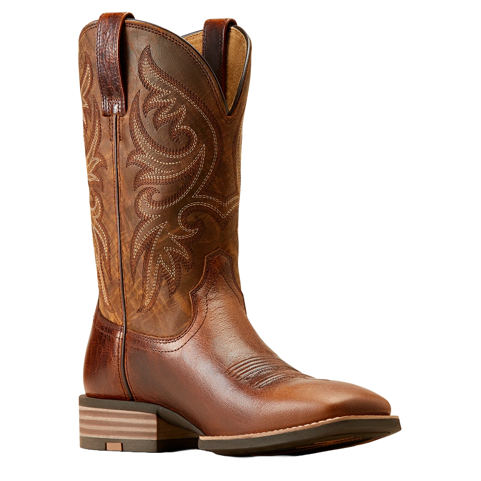 Ariat Men's Slingshot Beasty Brown & Rugged Tan Western Boots 10050936