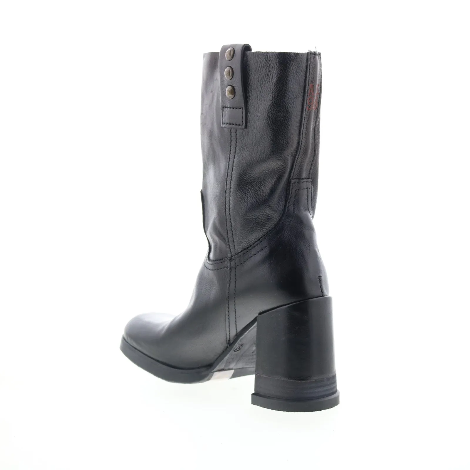 A.S. 98 Lyam Womens Black Leather Slip On Casual Dress Boots
