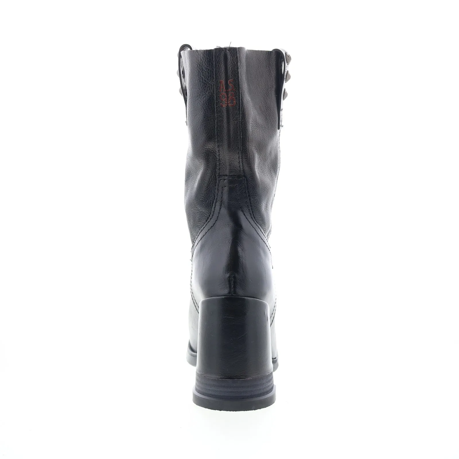 A.S. 98 Lyam Womens Black Leather Slip On Casual Dress Boots
