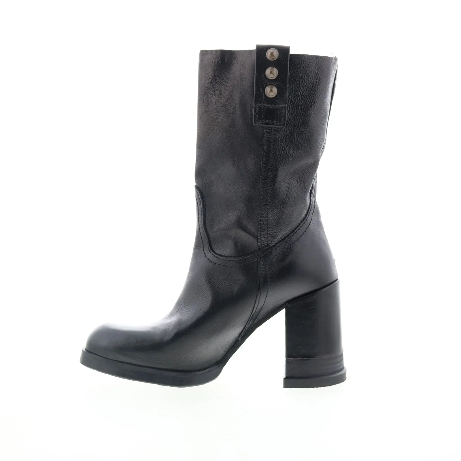 A.S. 98 Lyam Womens Black Leather Slip On Casual Dress Boots