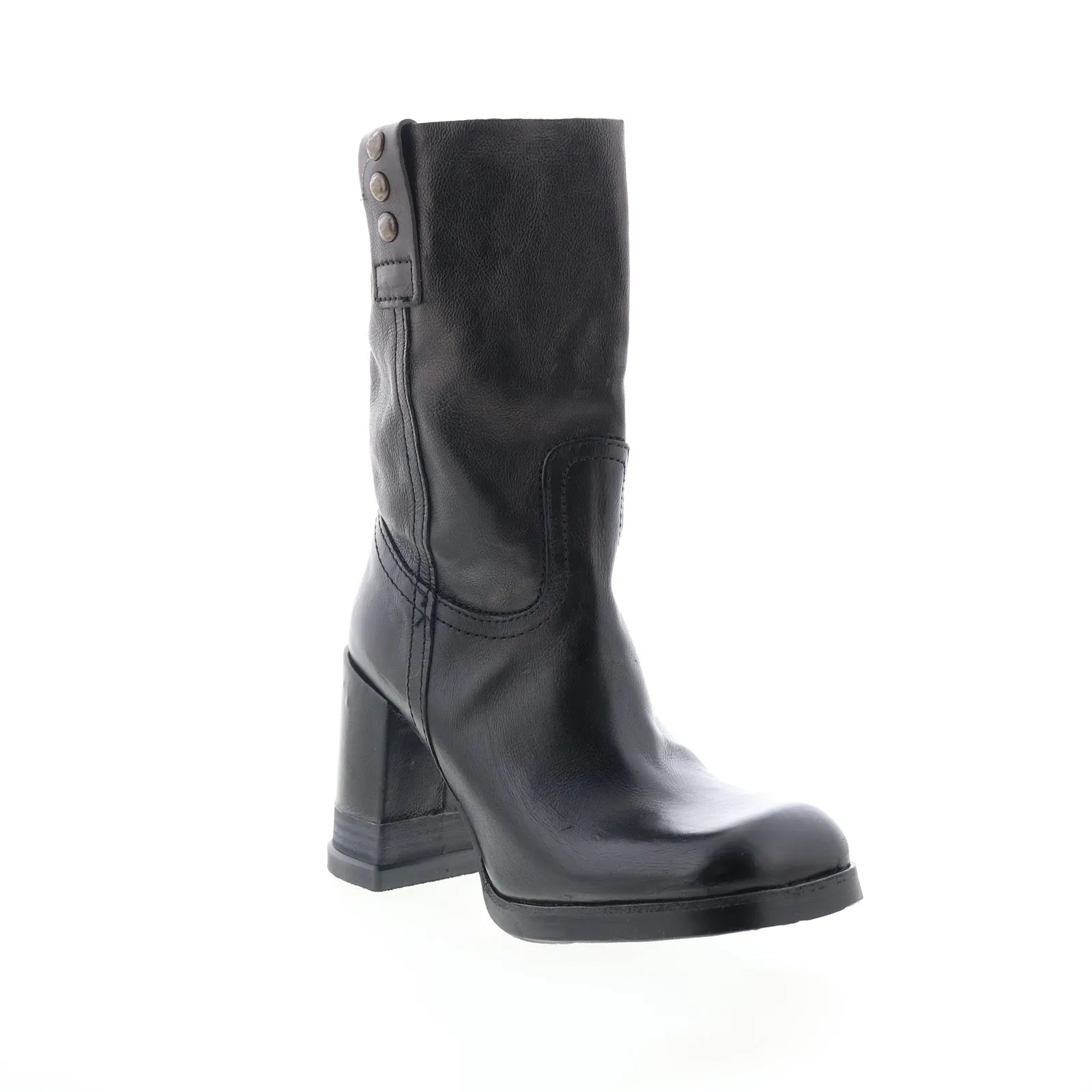 A.S. 98 Lyam Womens Black Leather Slip On Casual Dress Boots