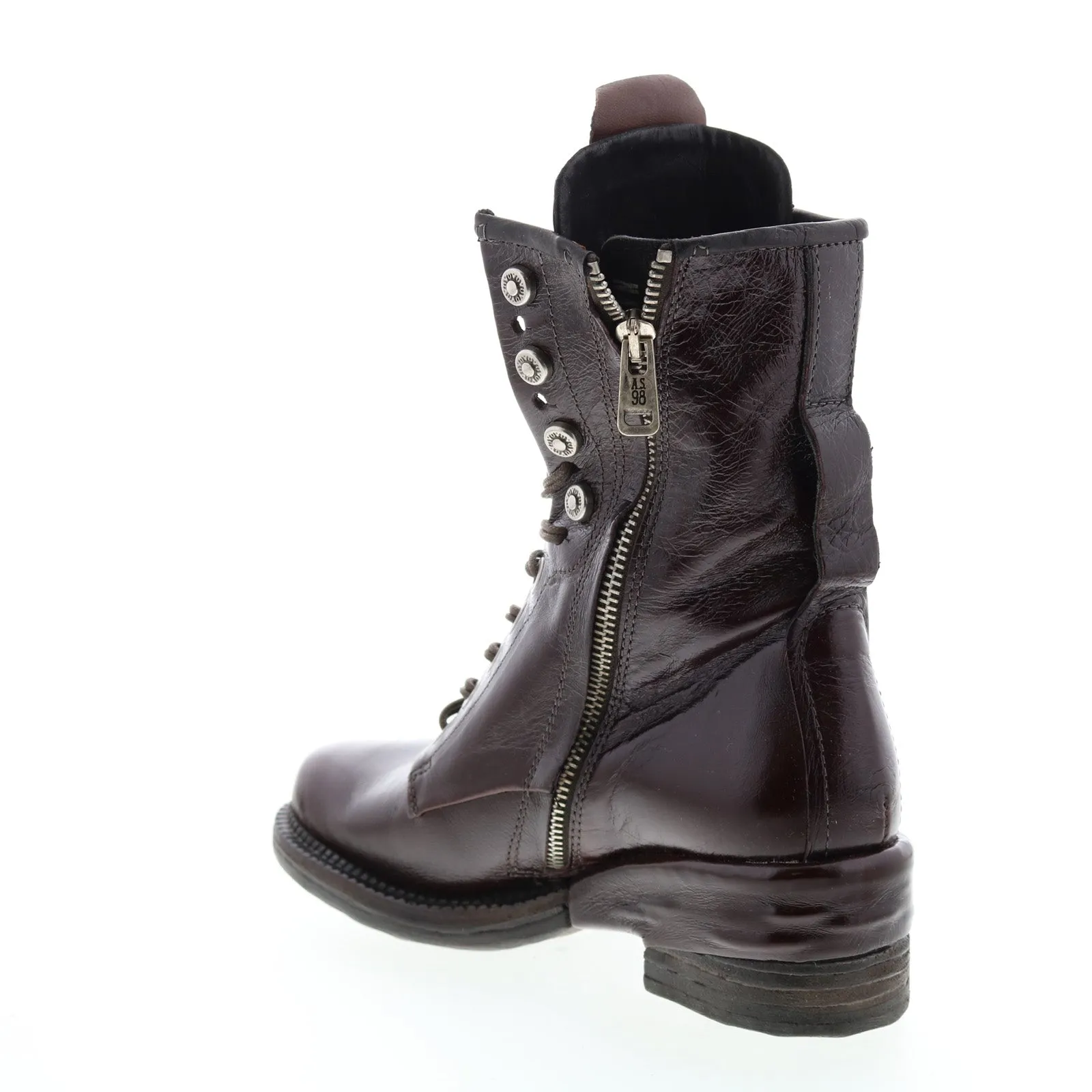A.S. 98 Saunder A23208-201 Womens Brown Leather Lace Up Casual Dress Boots