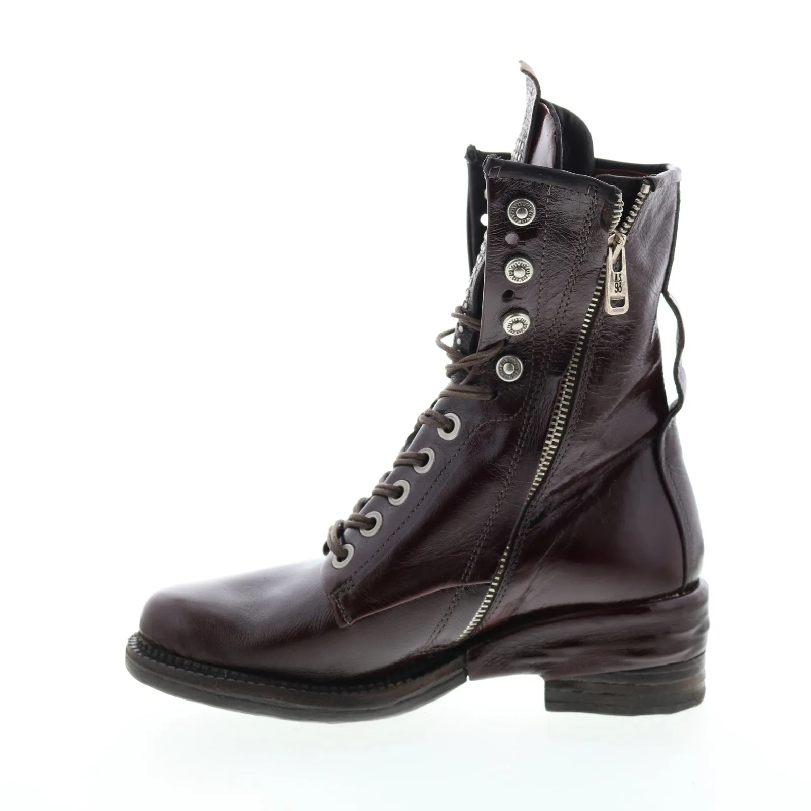 A.S. 98 Saunder A23208-201 Womens Brown Leather Lace Up Casual Dress Boots