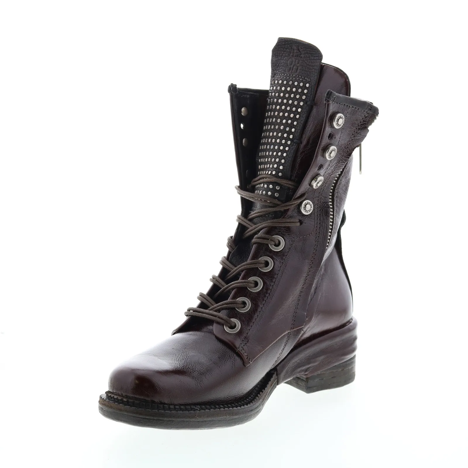 A.S. 98 Saunder A23208-201 Womens Brown Leather Lace Up Casual Dress Boots