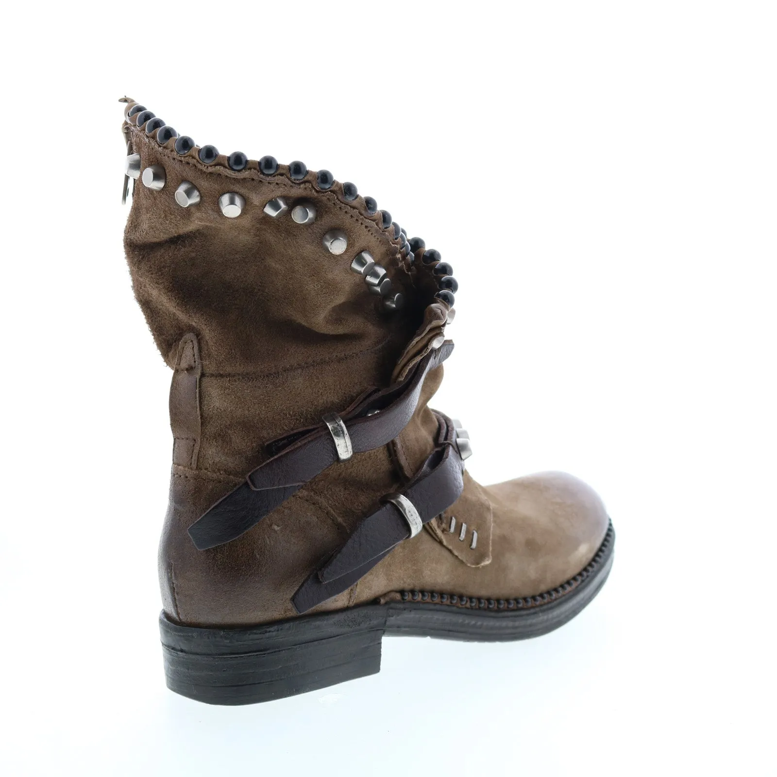 A.S. 98 Vianne 250202-201 Womens Brown Leather Hook & Loop Mid Calf Boots