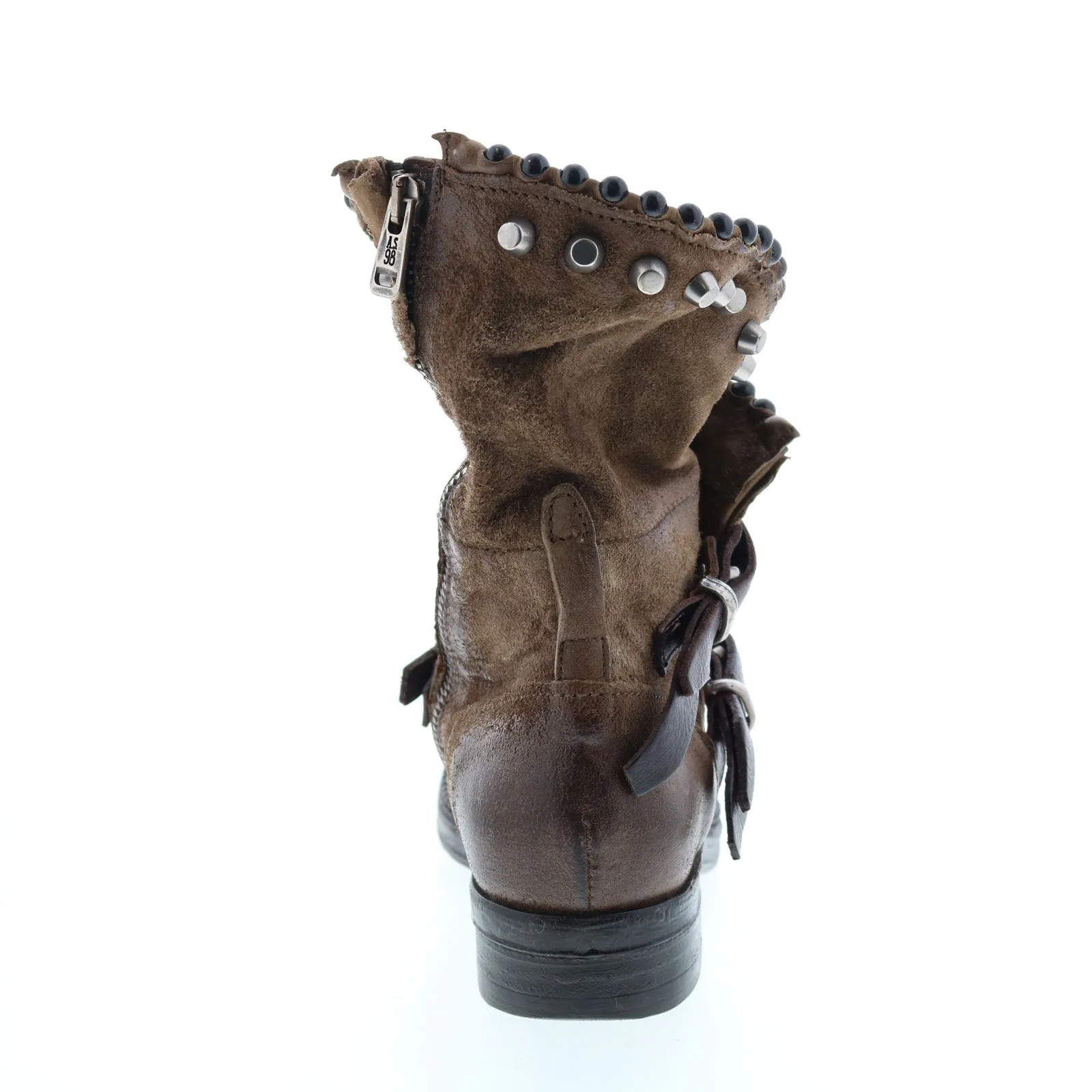 A.S. 98 Vianne 250202-201 Womens Brown Leather Hook & Loop Mid Calf Boots