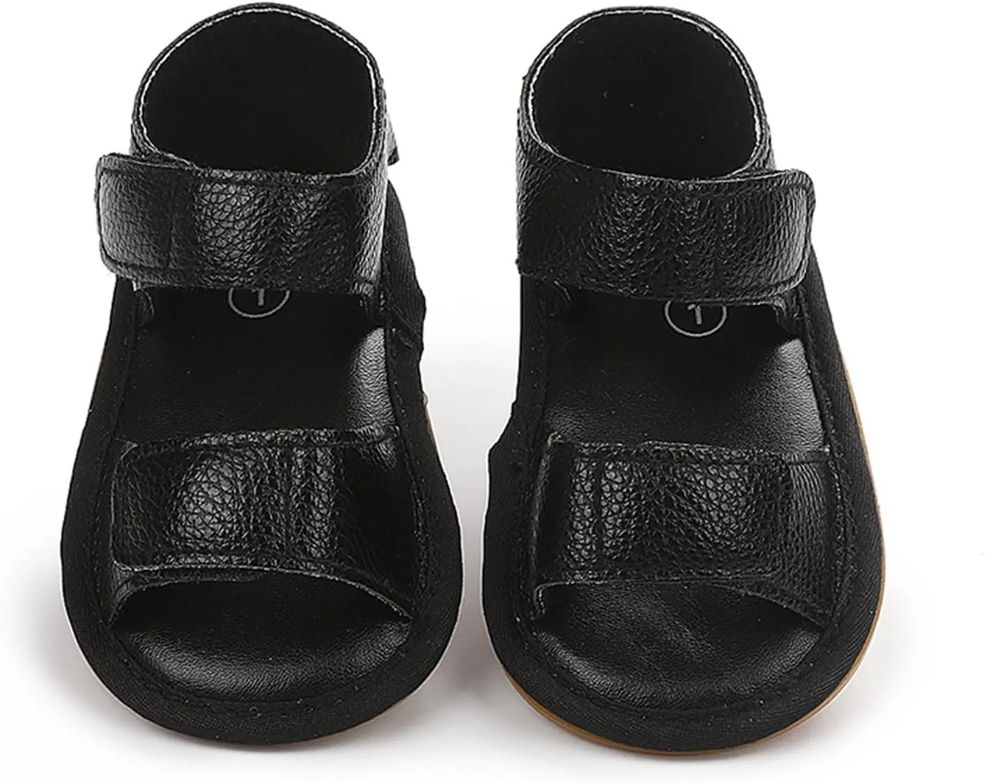 Baby Boys Girls Sandals Rubber Sole Outdoor First Walker Toddler Girls Boys PU Leather Double Buckle Shoes