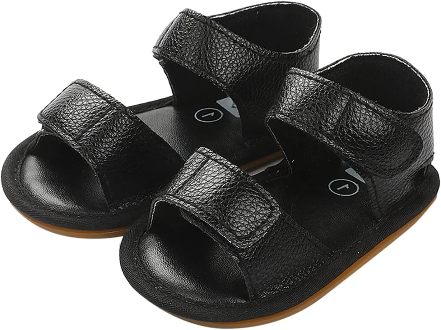Baby Boys Girls Sandals Rubber Sole Outdoor First Walker Toddler Girls Boys PU Leather Double Buckle Shoes