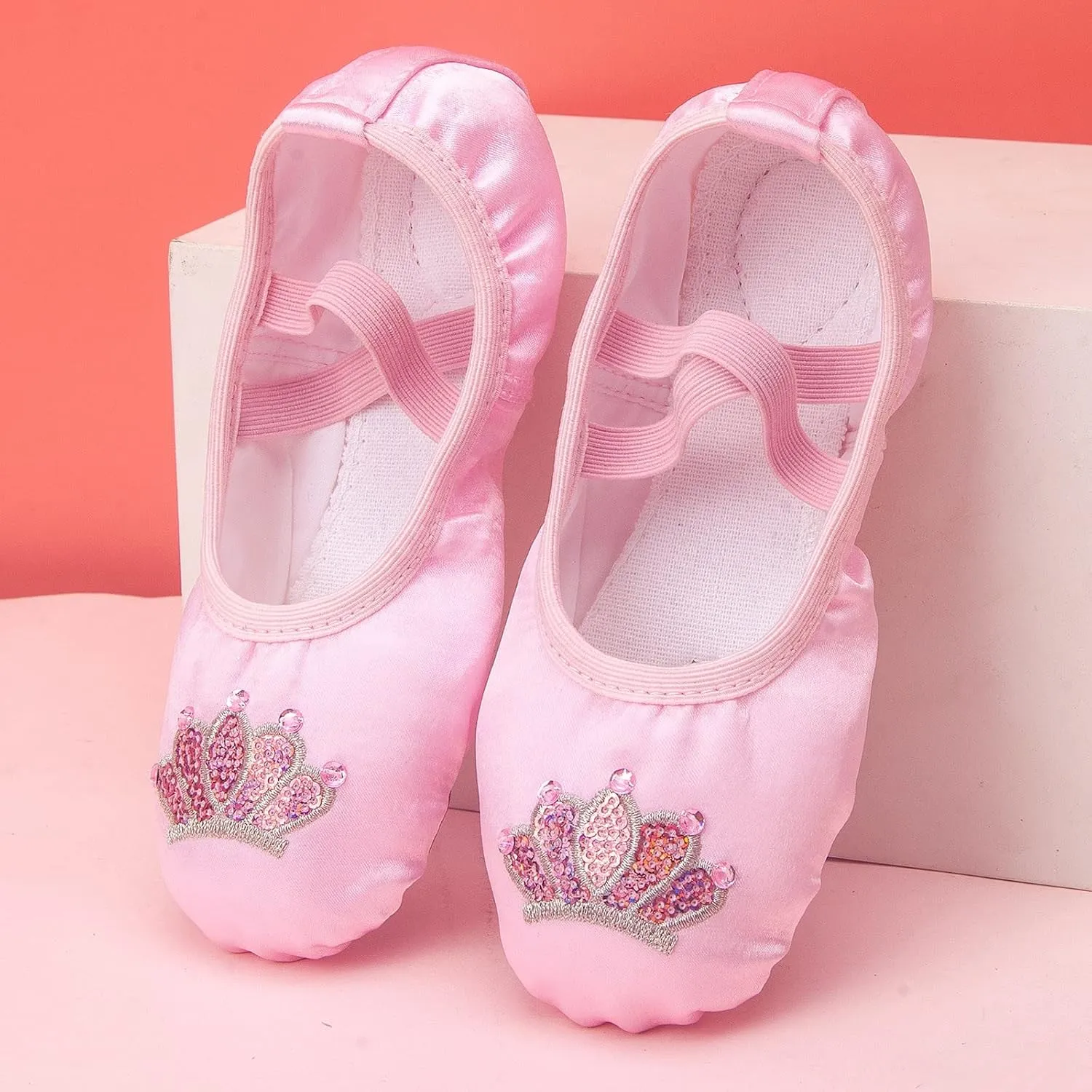 Ballet Shoes for Girls Dance Practic Slippers for Girls No-Tie Sole Yoga Shoes Toddler Ballet Ballerina Shoes Toddler