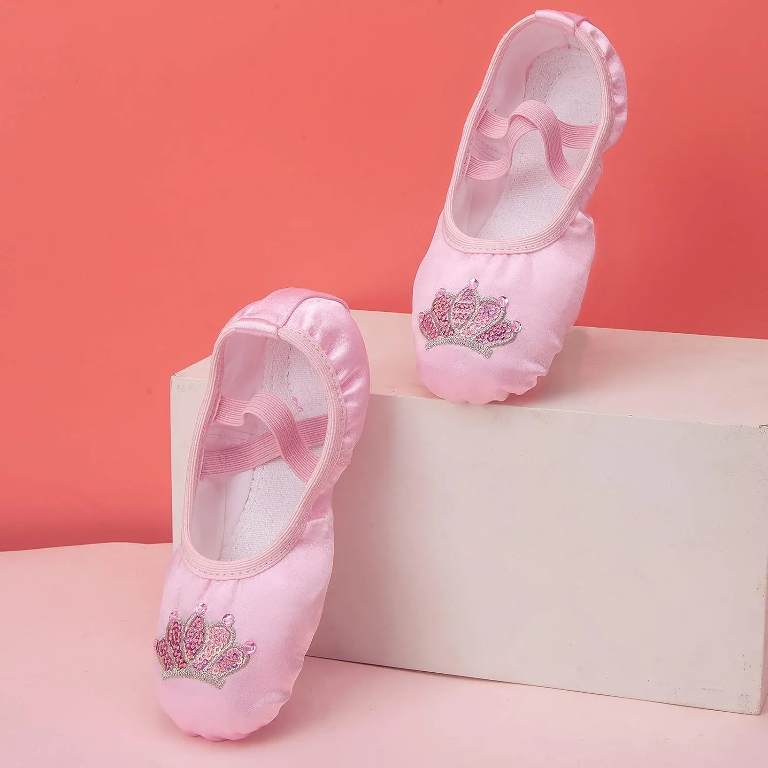 Ballet Shoes for Girls Dance Practic Slippers for Girls No-Tie Sole Yoga Shoes Toddler Ballet Ballerina Shoes Toddler