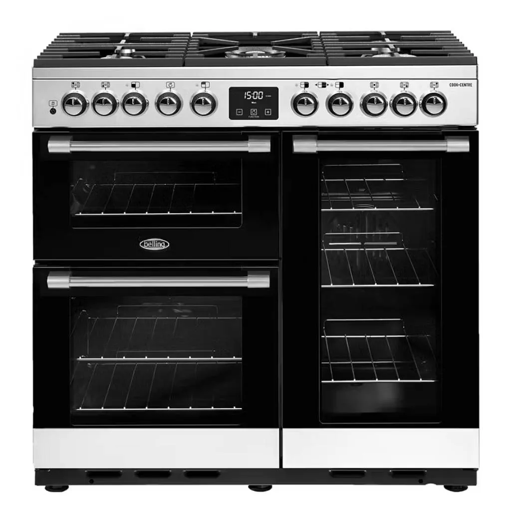 Belling BCC900DFSS 90cm CookCentre Deluxe Dual Fuel Range Cooker