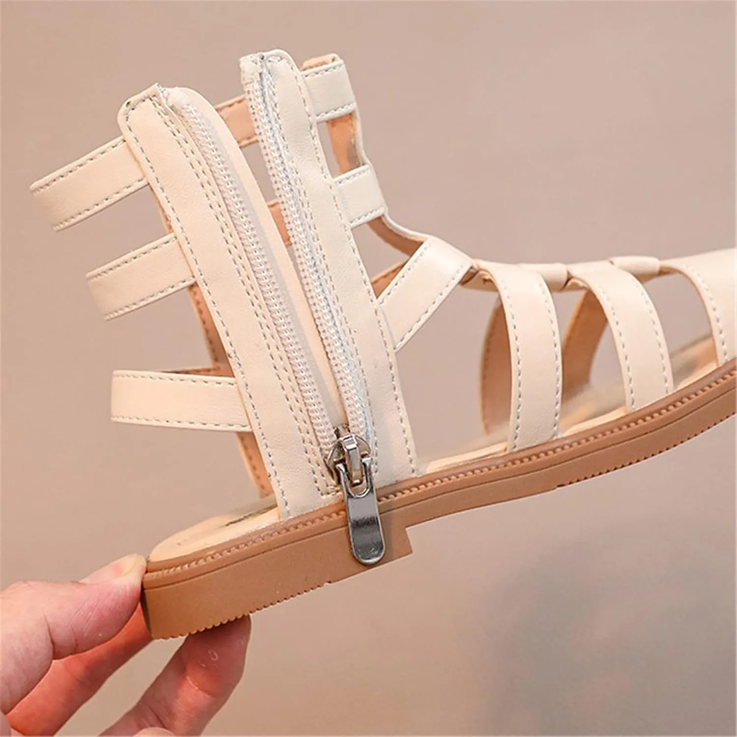 Big Kids Girl Sandals Summer Roman High Top Open Toe Sandals Princess Shoes Daily School Wear Party Sandals for