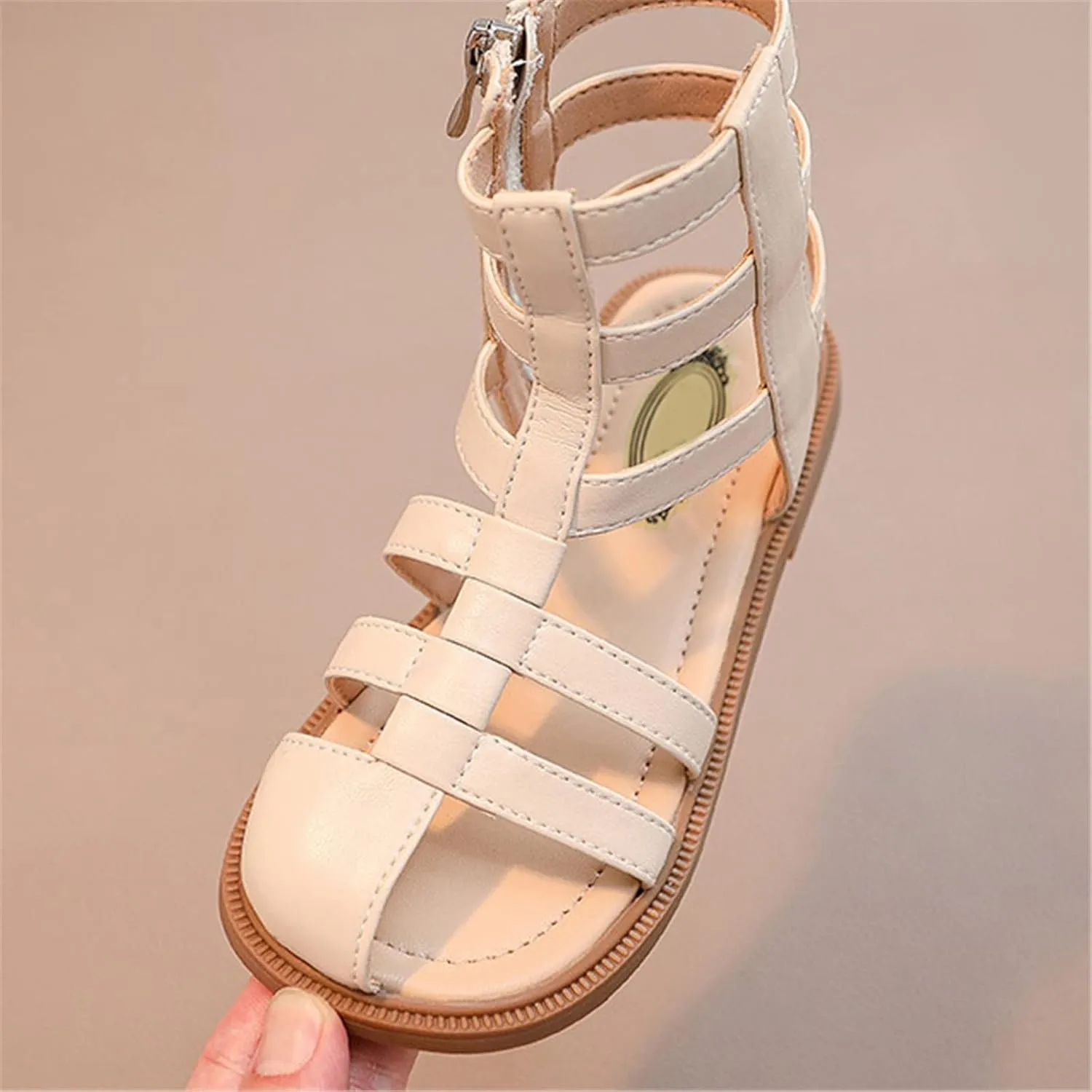 Big Kids Girl Sandals Summer Roman High Top Open Toe Sandals Princess Shoes Daily School Wear Party Sandals for