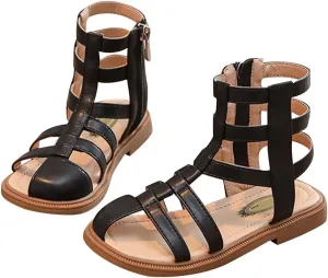 Big Kids Girl Sandals Summer Roman High Top Open Toe Sandals Princess Shoes Daily School Wear Party Sandals for