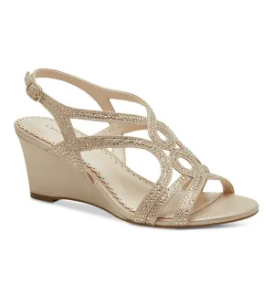 Charter Club Women's Kelsah Wedge Sandals Light Gold Size 9 M