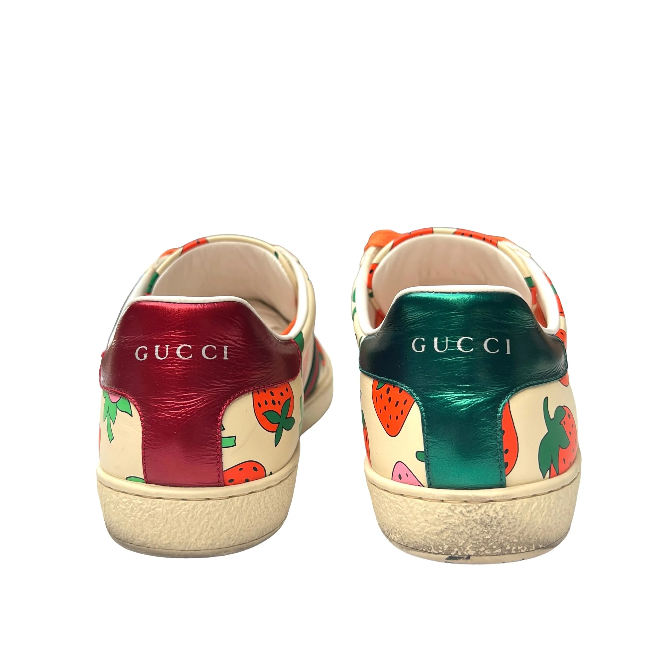 Cream Leather Sneakers - 9