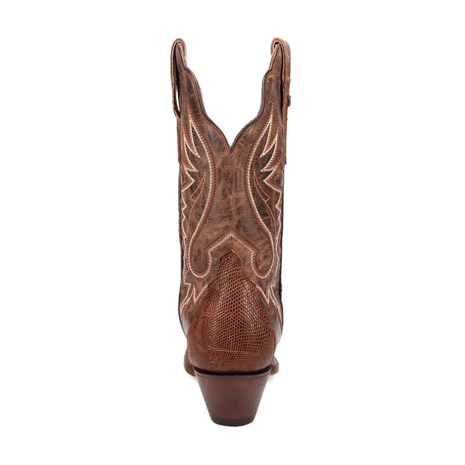 Dan Post Womens Celine Chocolate Lizard Cowboy Boots 6 M