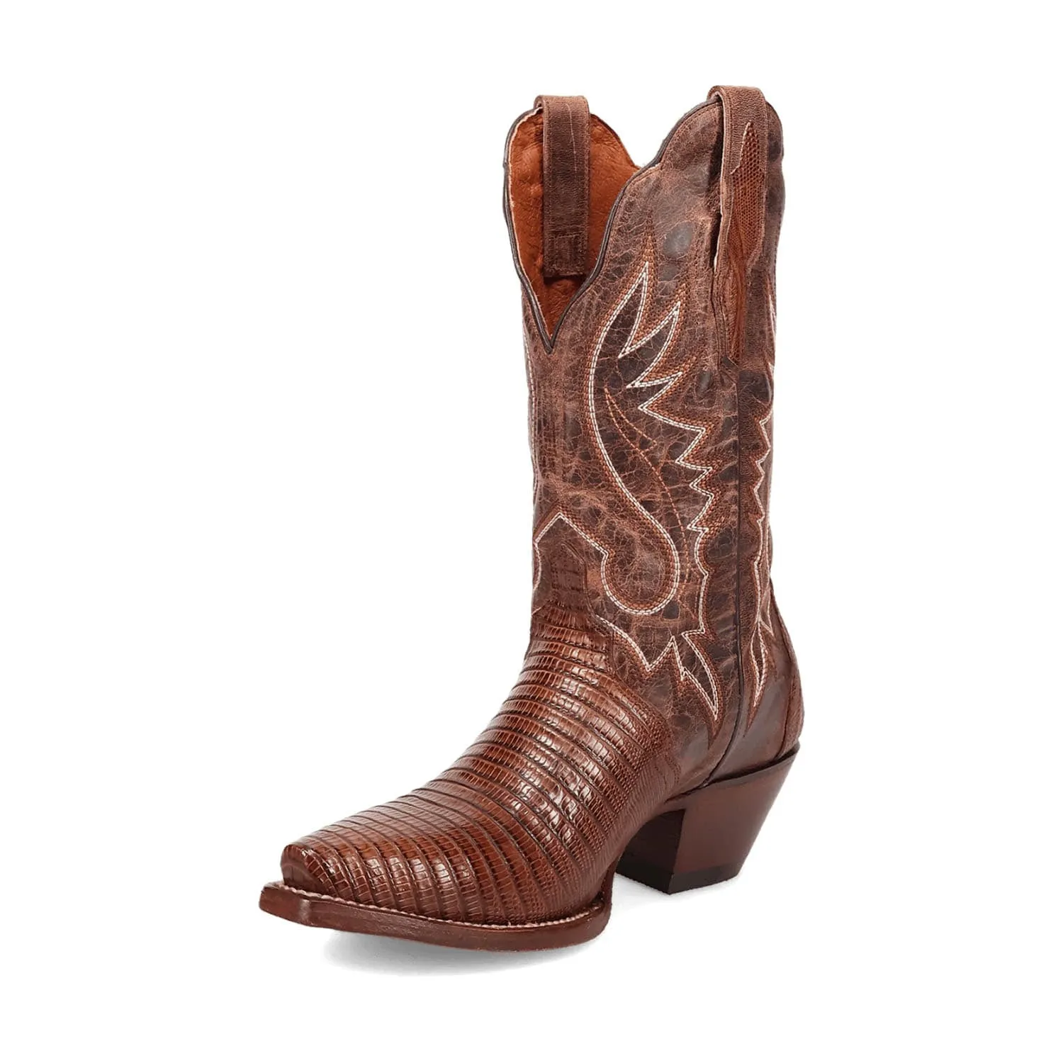 Dan Post Womens Celine Chocolate Lizard Cowboy Boots 6 M