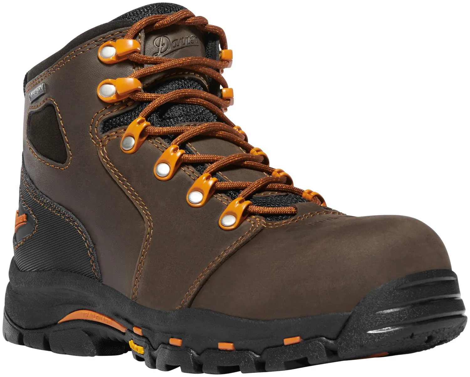 Danner Womens Vicious NMT Brown/Orange Leather Work Boots