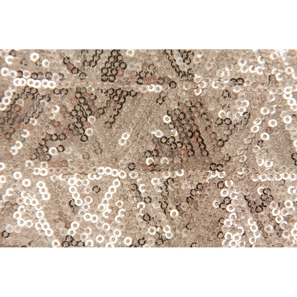 Diamond Glitz Sequins 120" Round Tablecloth - Champagne