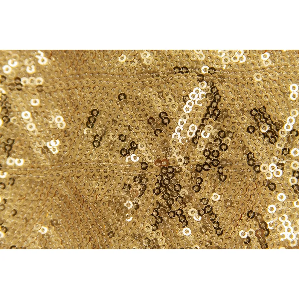 Diamond Glitz Sequins 120" Round Tablecloth - Gold