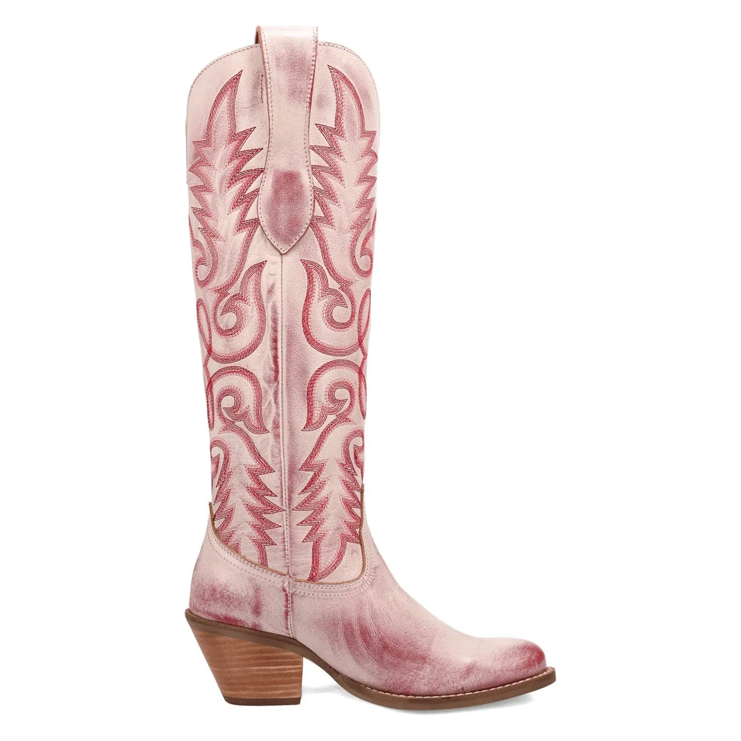 Dingo Womens Faded Love Red Leather Cowboy Boots