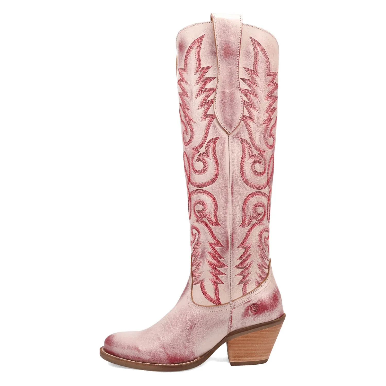 Dingo Womens Faded Love Red Leather Cowboy Boots
