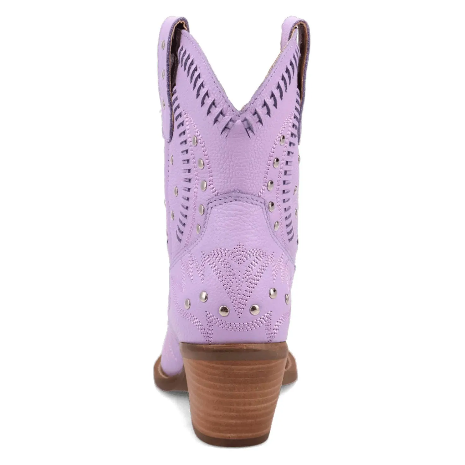 Dingo Womens Preciousie Lavender Leather Cowboy Boots