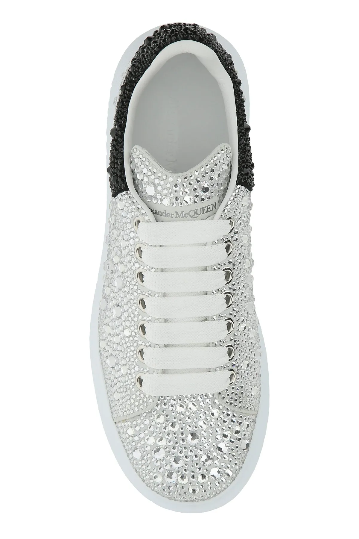 Embellished leather sneakers