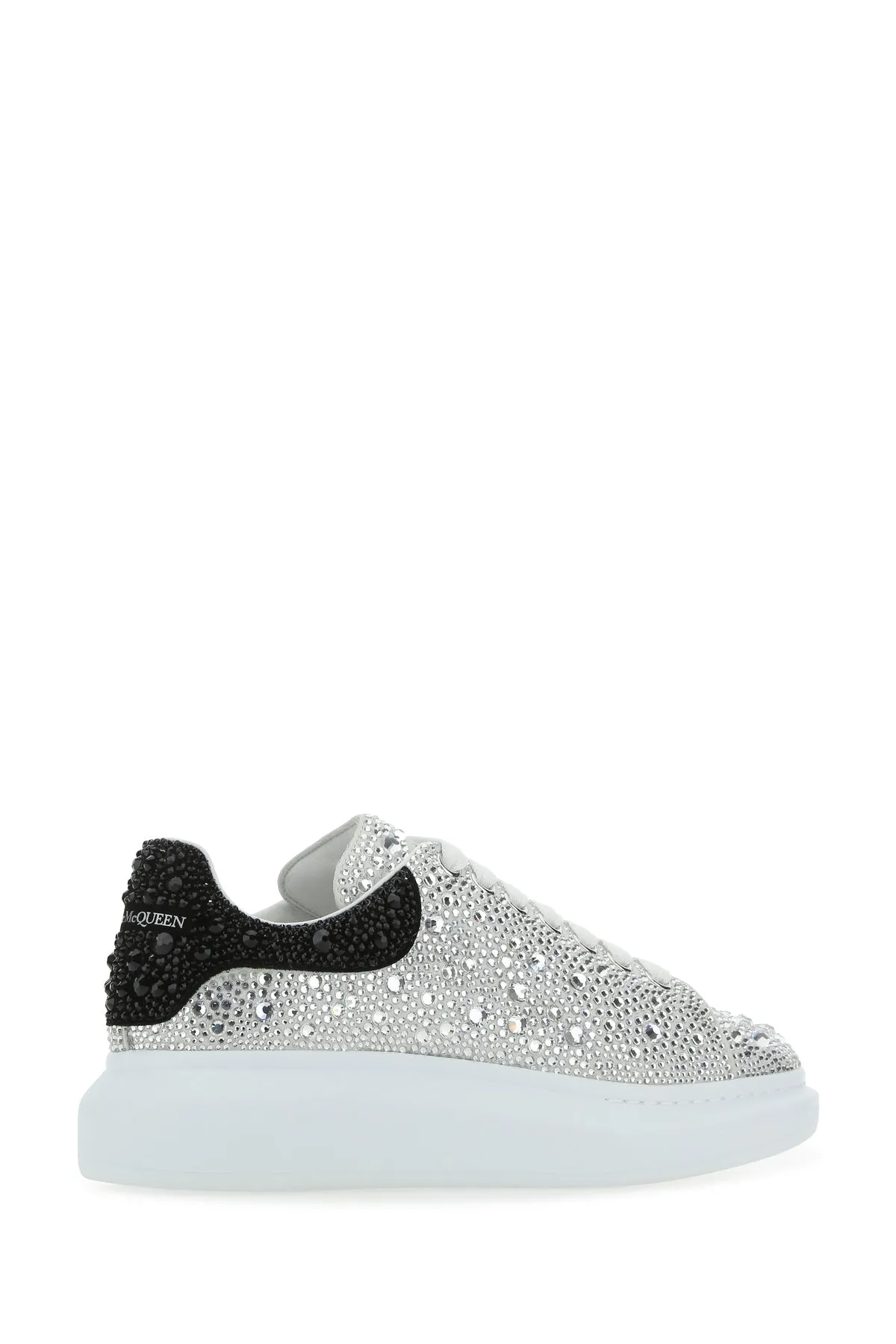 Embellished leather sneakers