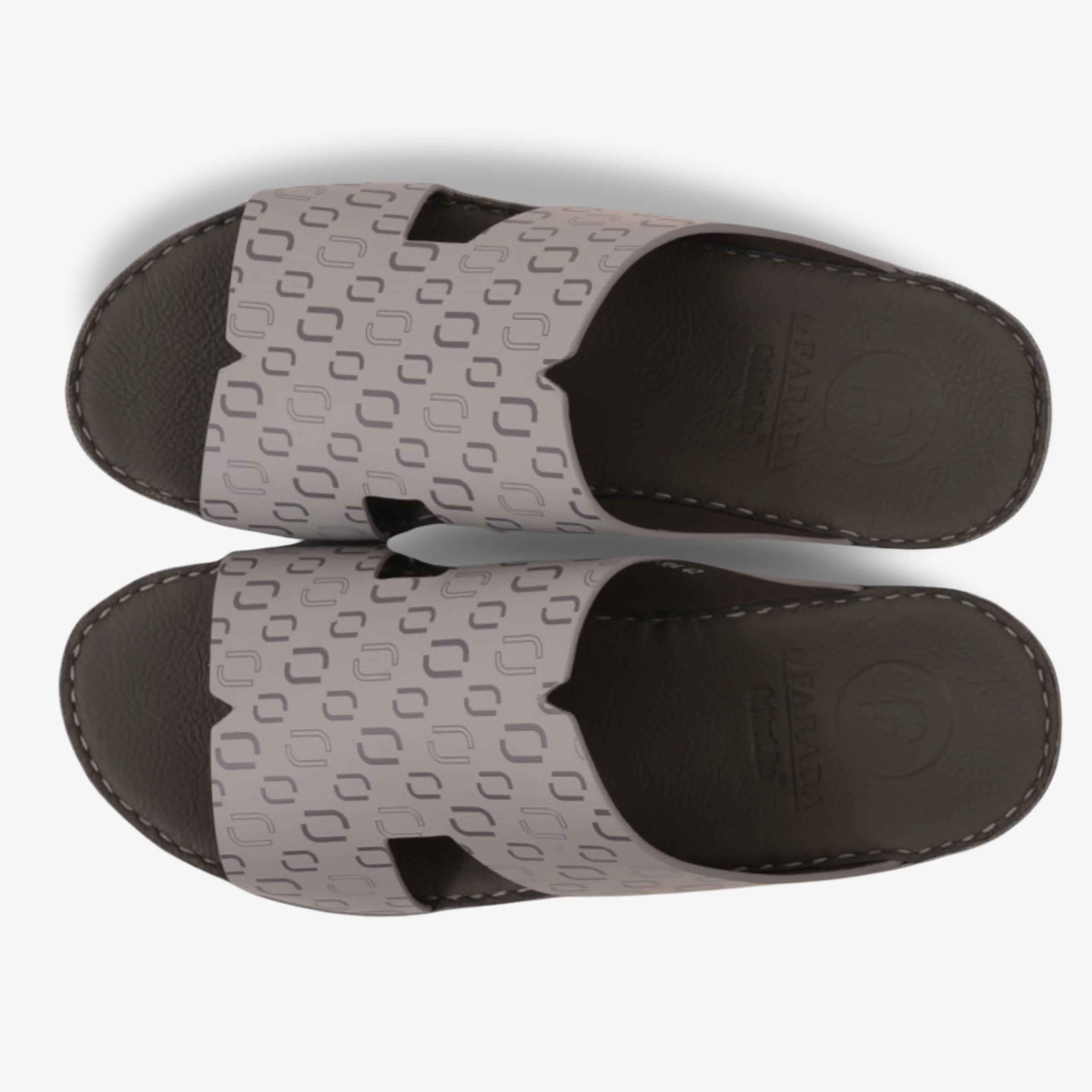FARADA MEN’S COMFORT & STYLE EMBOSSED SANDALS LIGHT SKY