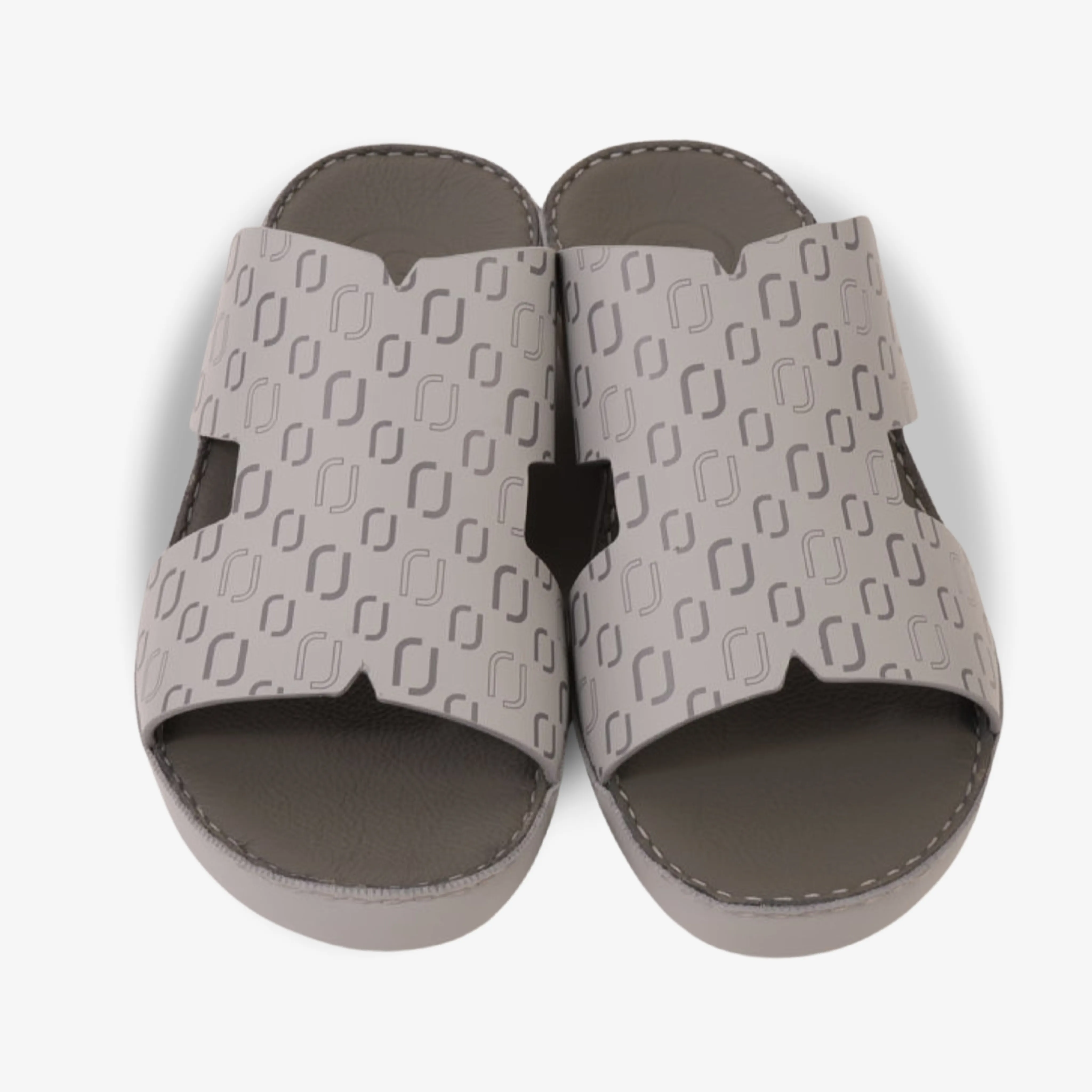 FARADA MEN’S COMFORT & STYLE EMBOSSED SANDALS LIGHT SKY