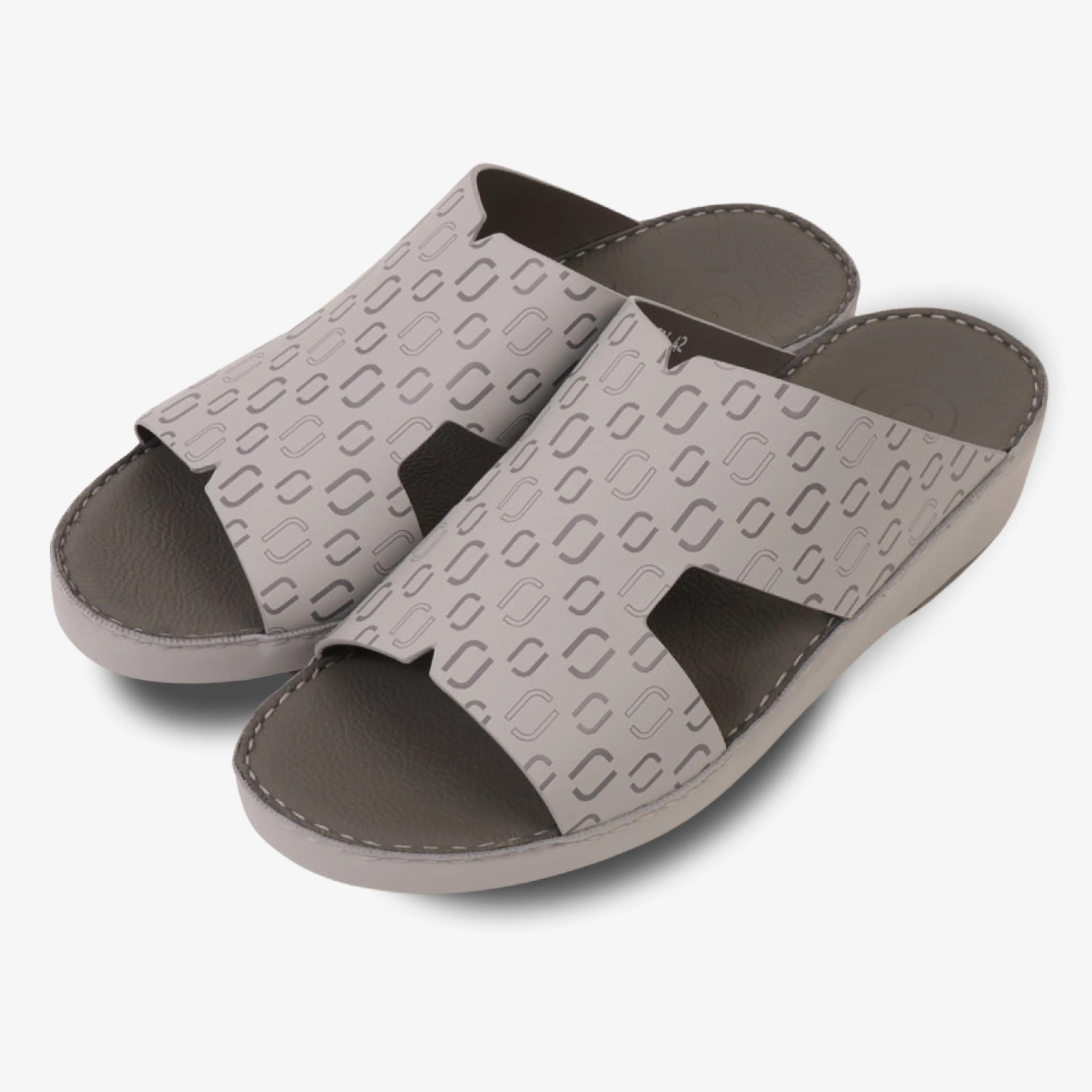 FARADA MEN’S COMFORT & STYLE EMBOSSED SANDALS LIGHT SKY