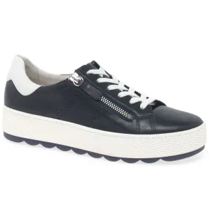 Gabor Platform Zip Trainer Midnight White