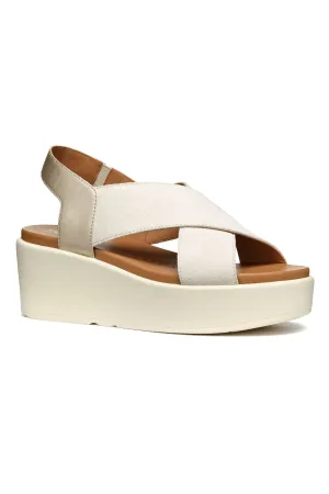 Geox Xand 2.2s Woman Light Sand Light Gold Wedge Sandals