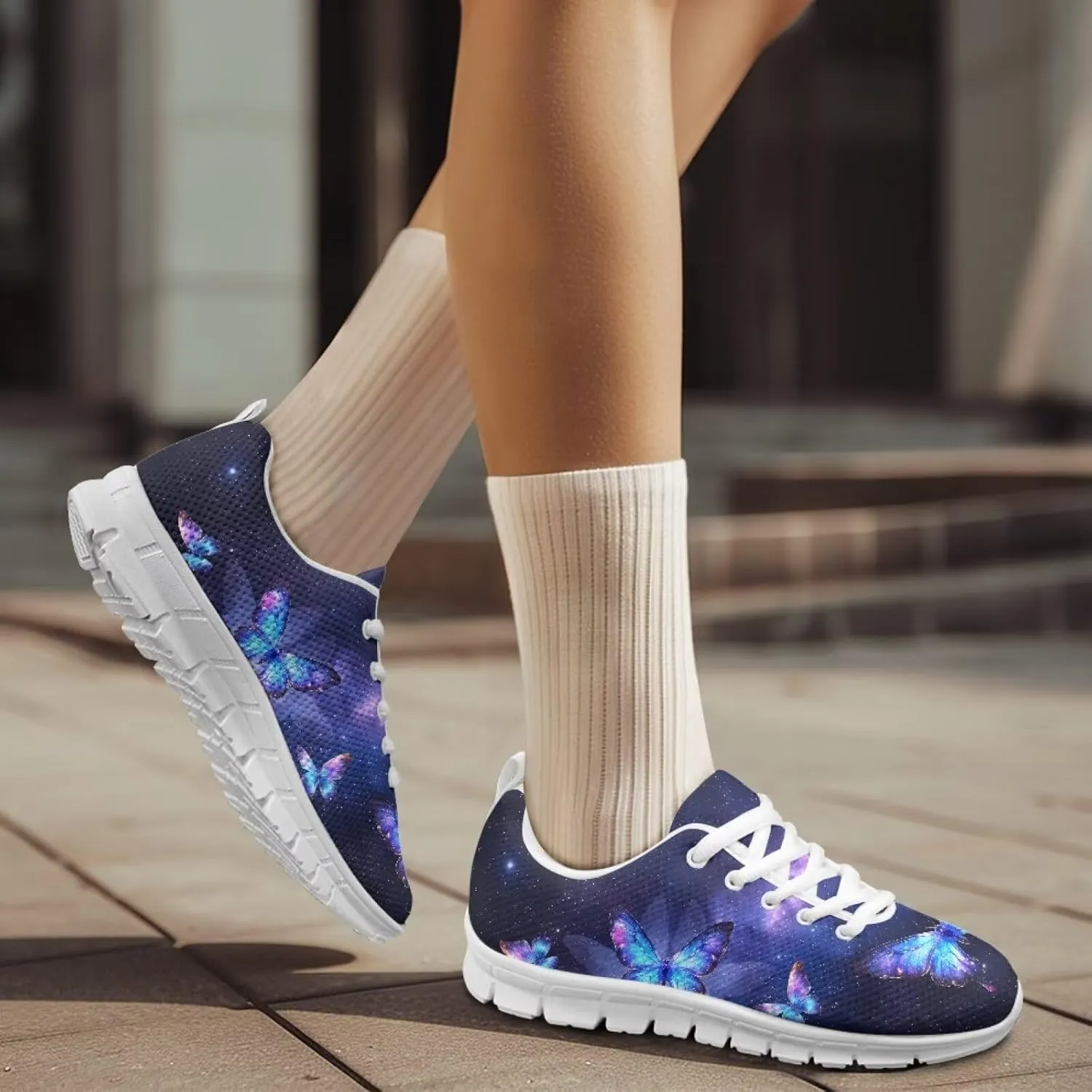 GIFTPUZZ Womens Athletic Walking Sneakers Running Shoes Sports Trainers Low Top Anti-Slip Lace Up Size 5-12