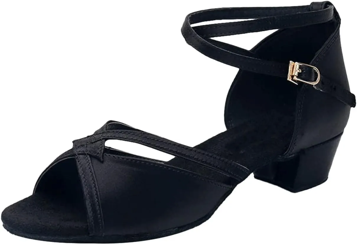 Girls Latin Dancing Shoes Lo Heel Kids Sals Ballroom Dance Shoes for Girls Latin Ballroom Dance Shoes Girls