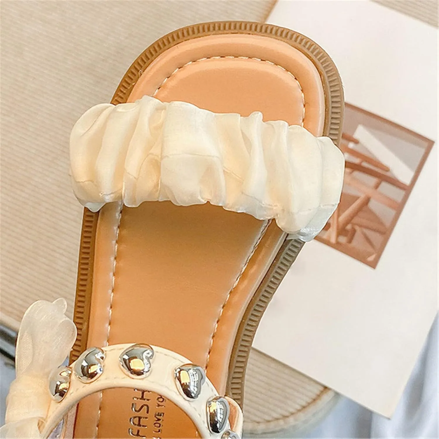 Girls Sandals Open Toe Mesh Design Sandals Bowknots Flat Sandals Summer Dress Shoes Baby Girl Sandals 3-6 Months