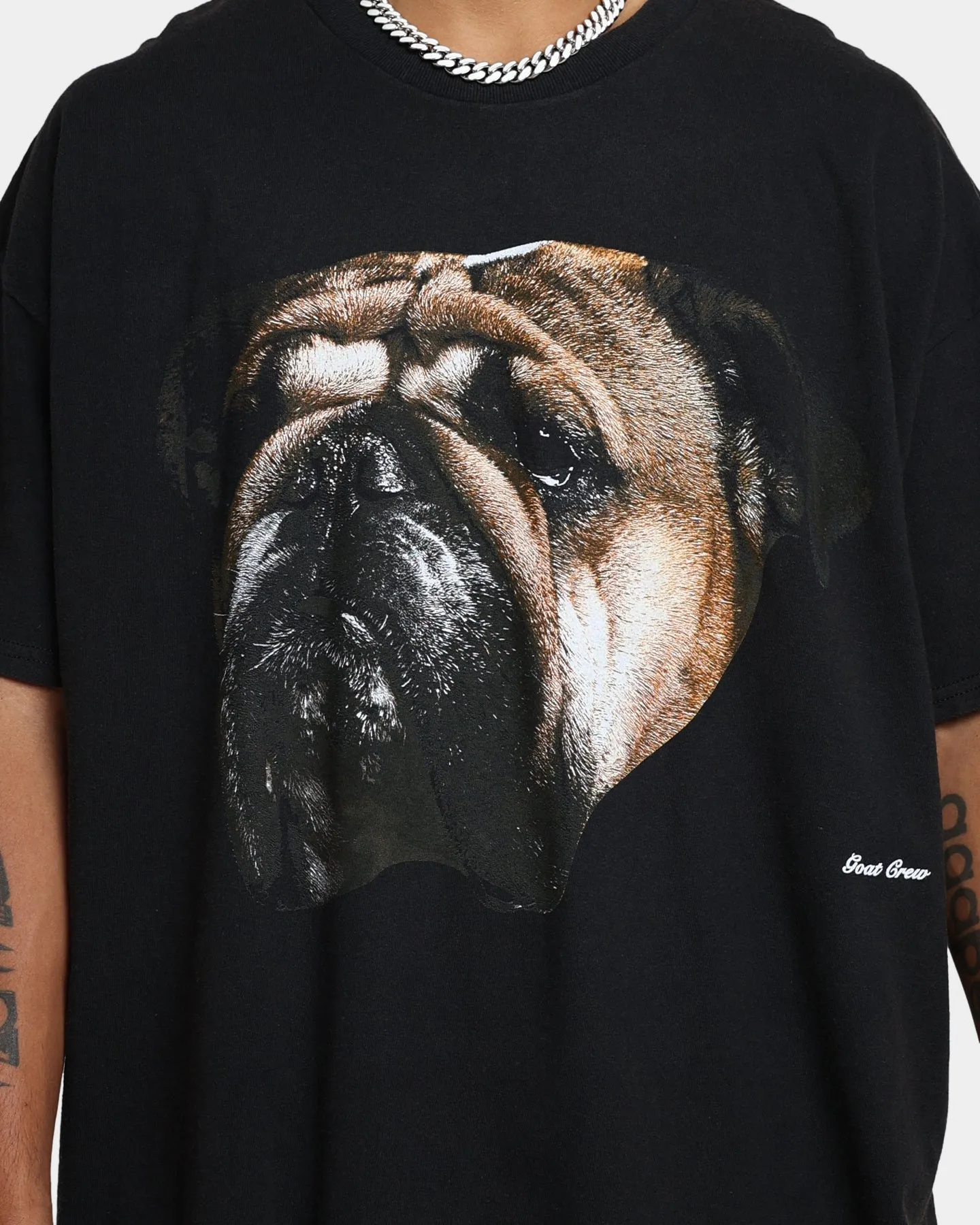 Goat Crew Bulldog Vintage T-Shirt Black Wash