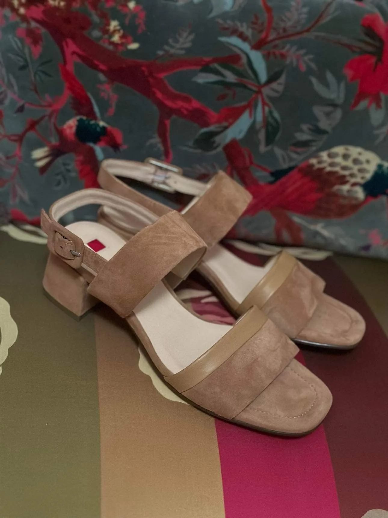 Hogl Light Tan Suede Sandal 3512