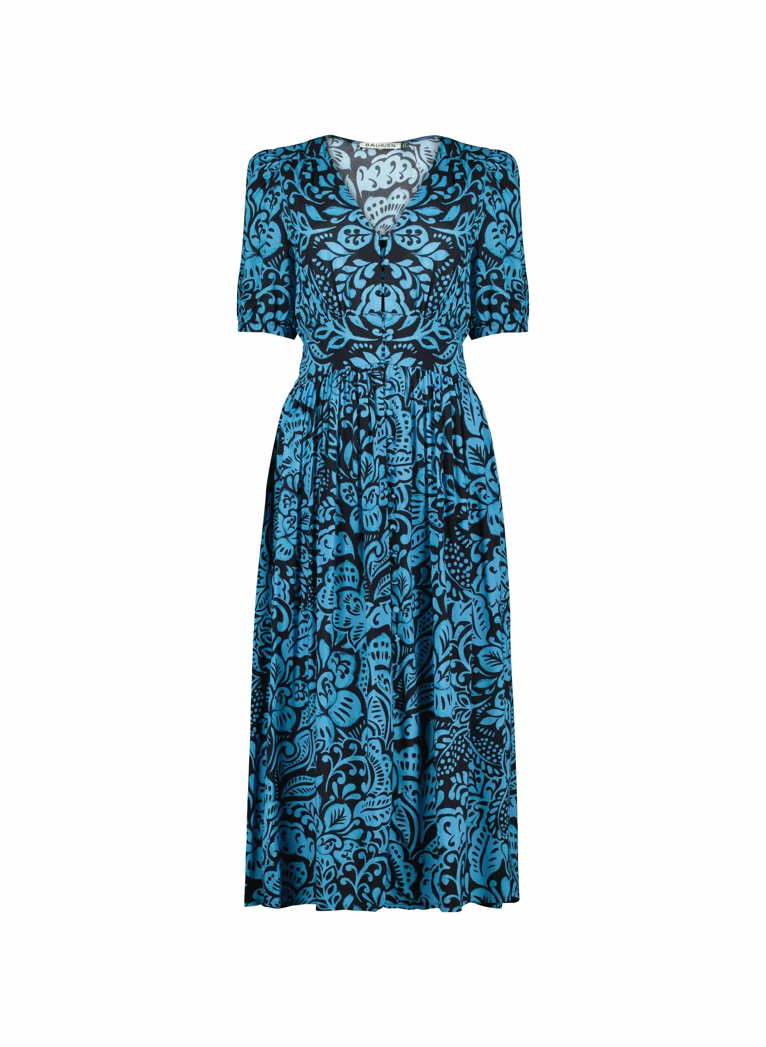 Holly LENZING™ ECOVERO™ Dress | Blue Stencil