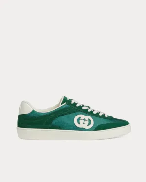 Interlocking G Suede Green Low Top Sneakers