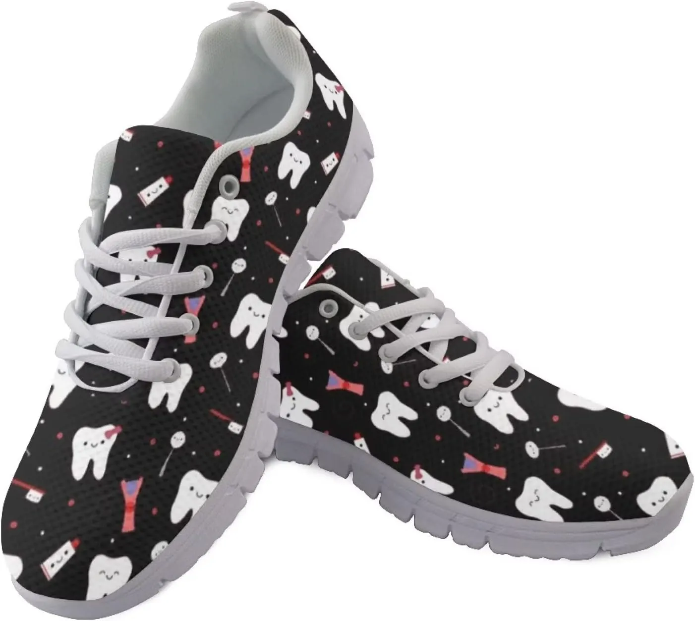 Jeiento Women Trainers Sports Running Shoes Causal Travel Walking Flat Shoe Lace-up Breathable for Lady Teenager Girls