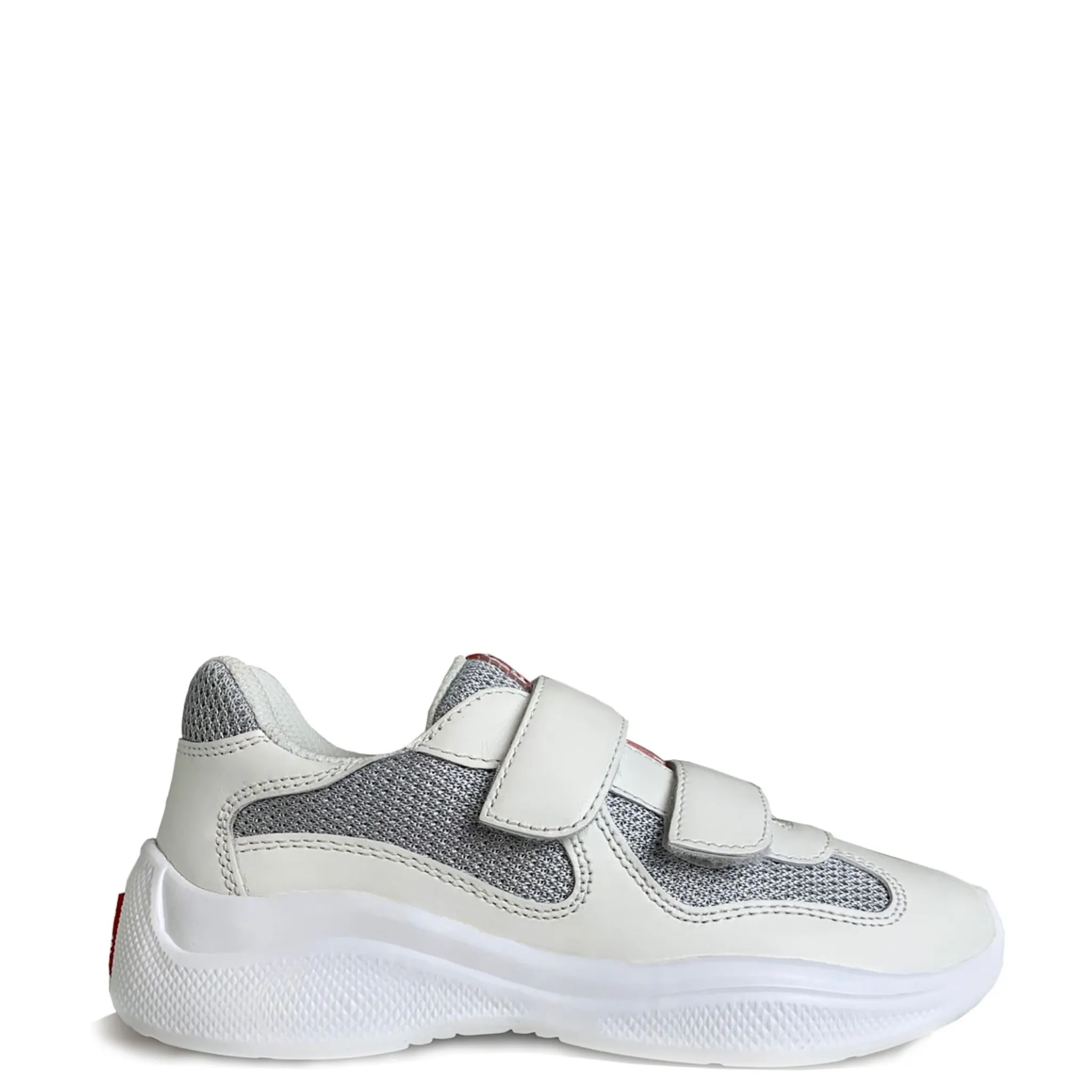 Kids Prada White Leather Americas Cup
