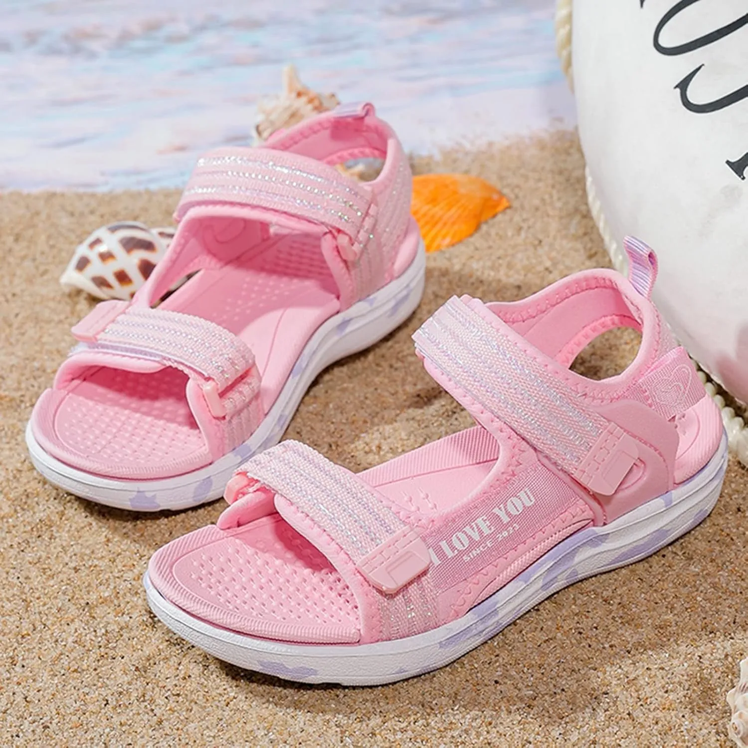Kids Water Shoes Sandals Light Girl Sandals Big Children Soft Bottom Girls Beach Shoes Girls Dress Shoe