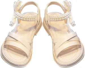 Kids Wedding ay Sandals Cute Pearl Open Toe Sandals Toddler Baby Girls Summer Light-Weight Flat Shoes with Bow