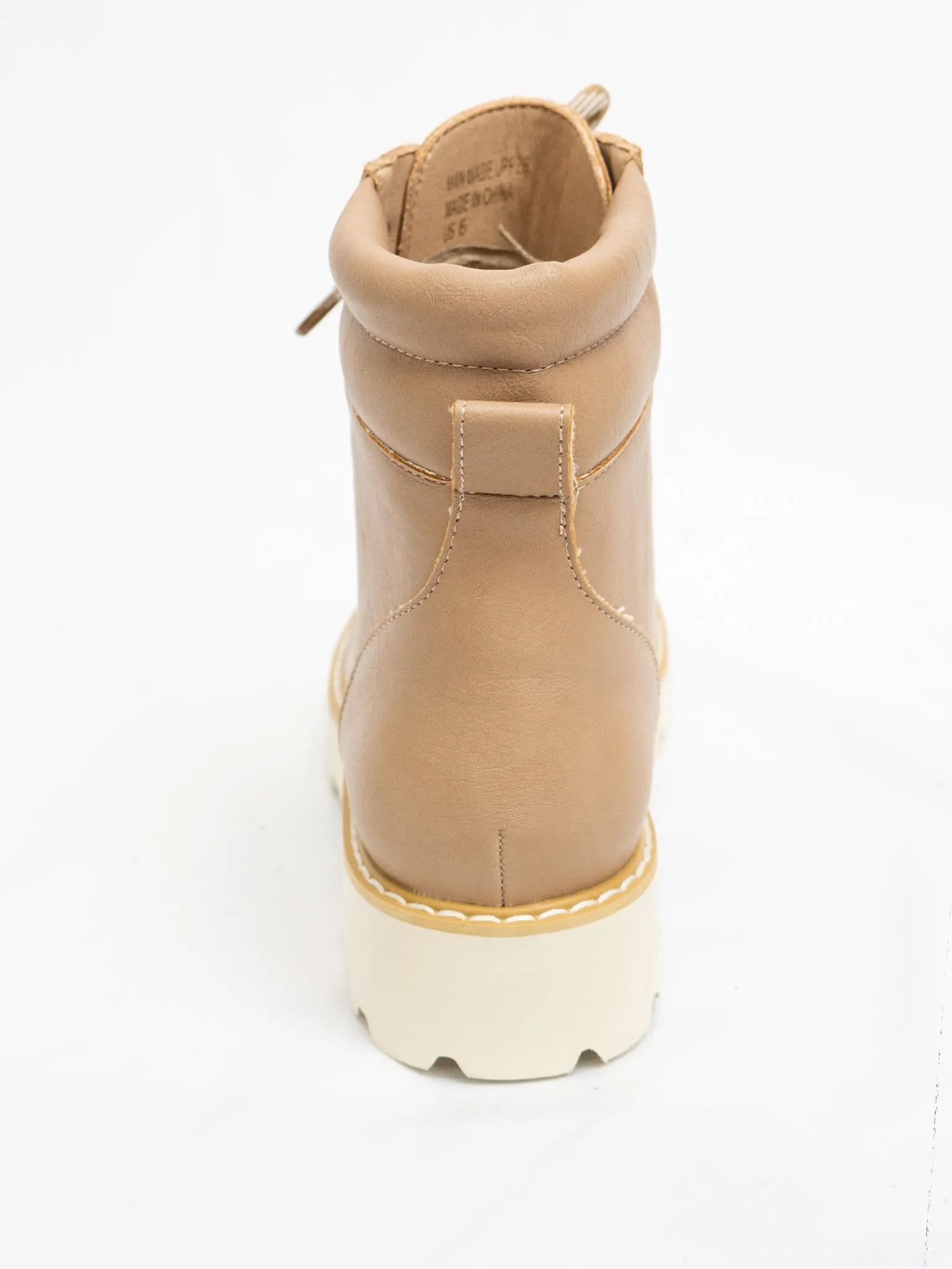 Kinsley Tan Chunky Combat Boot